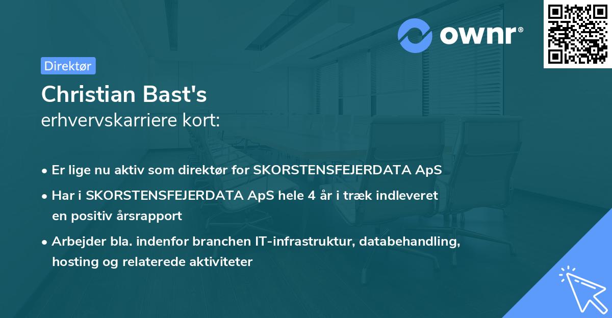 Christian Bast's erhvervskarriere kort