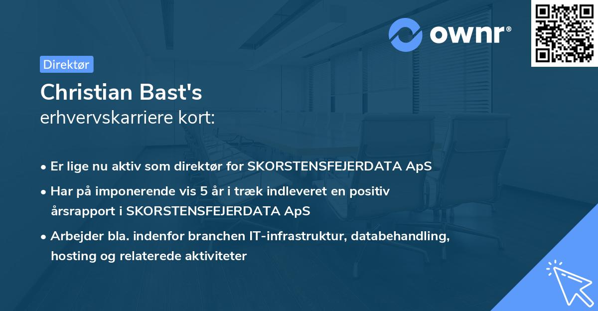 Christian Bast's erhvervskarriere kort
