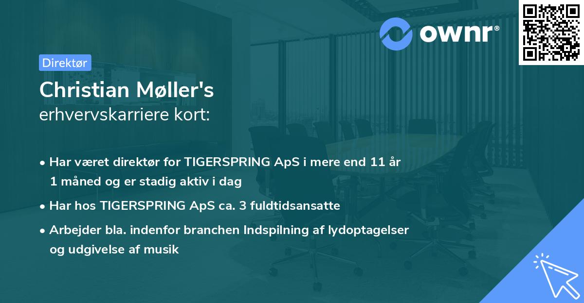 Christian Møller's erhvervskarriere kort