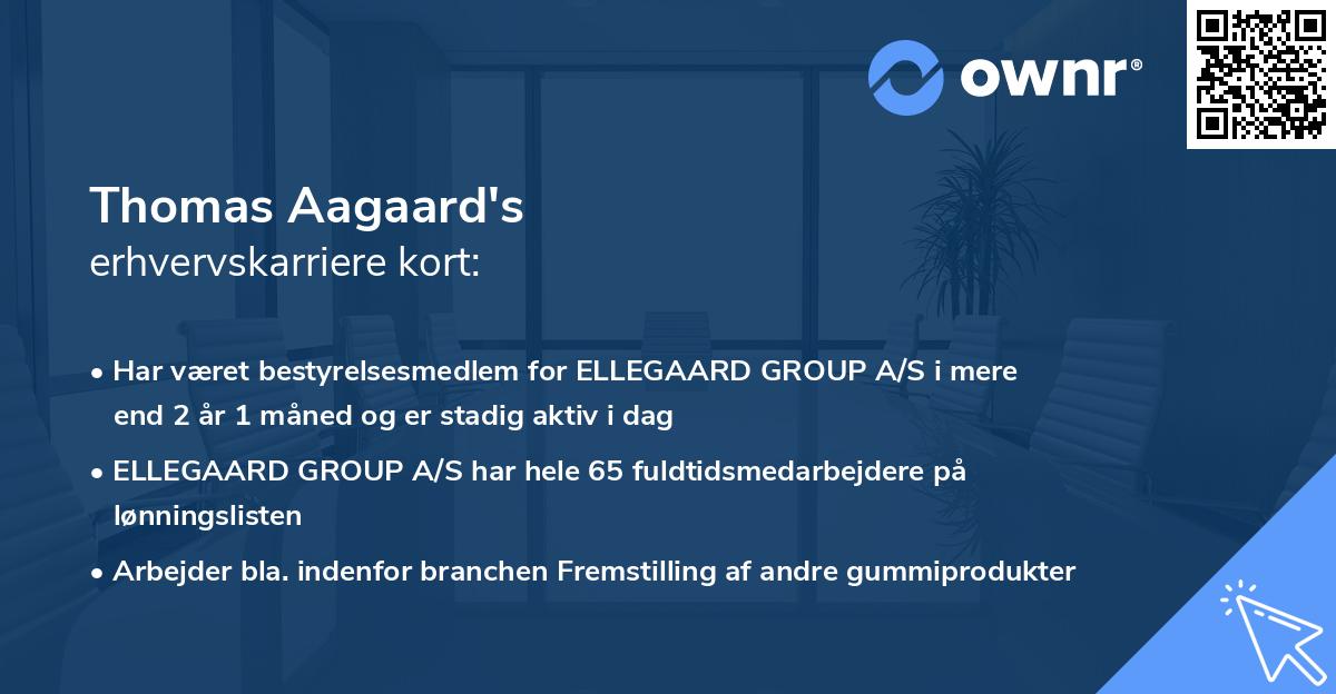 Thomas Aagaard's erhvervskarriere kort
