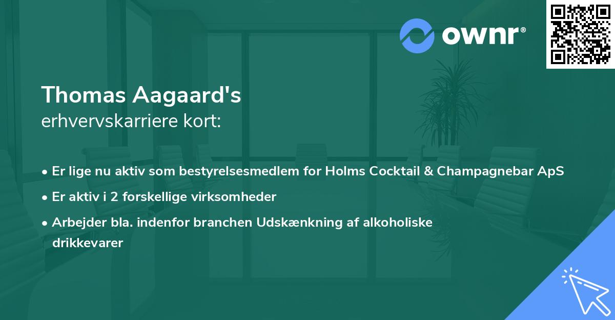 Thomas Aagaard's erhvervskarriere kort