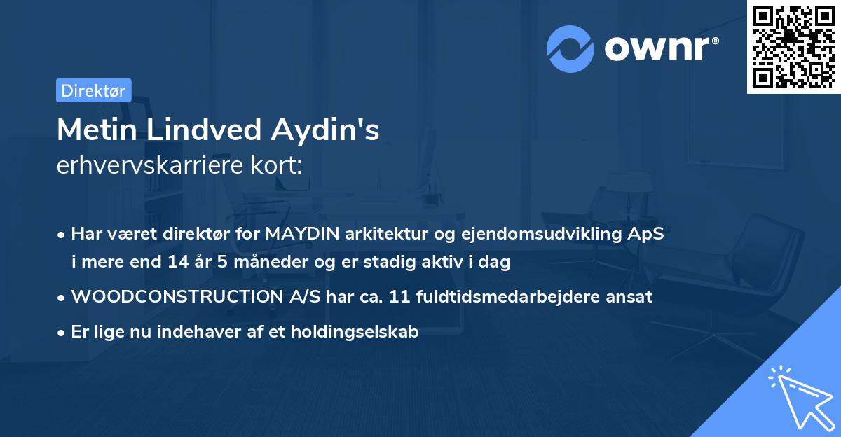 Metin Lindved Aydin's erhvervskarriere kort