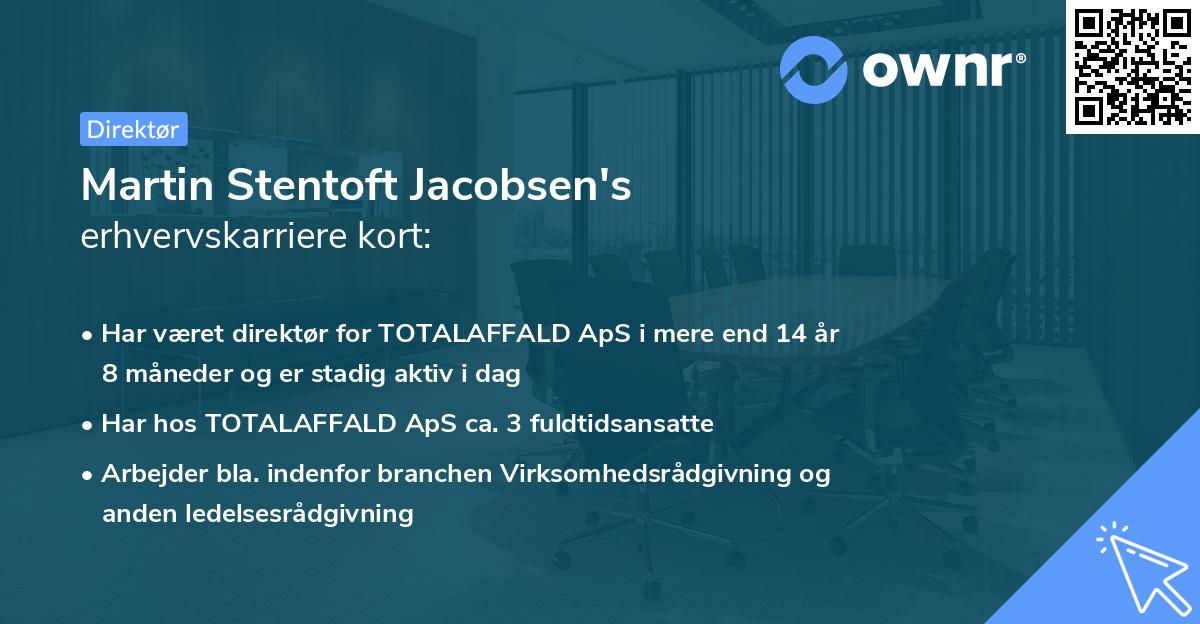 Martin Stentoft Jacobsen's erhvervskarriere kort