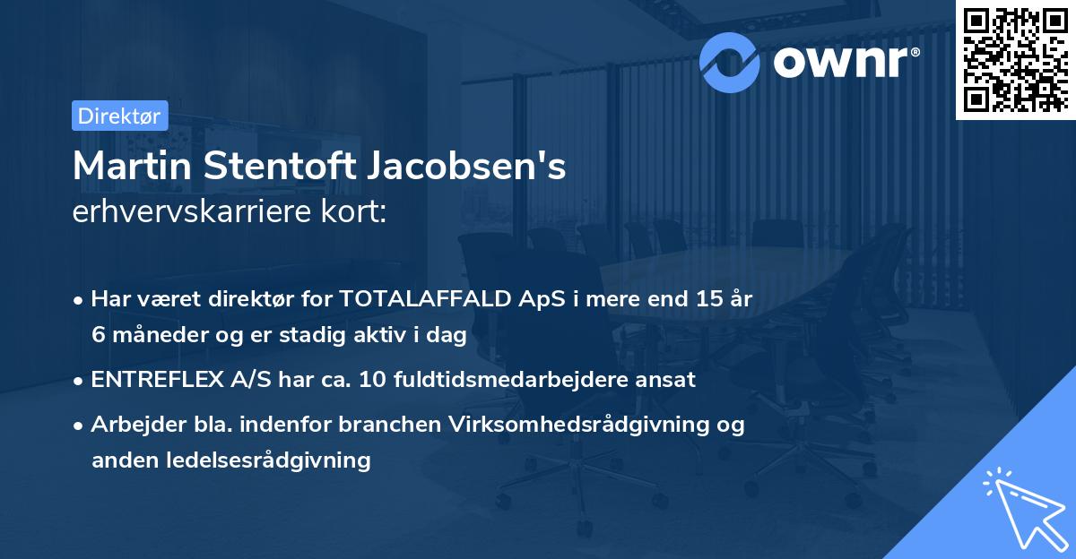 Martin Stentoft Jacobsen's erhvervskarriere kort