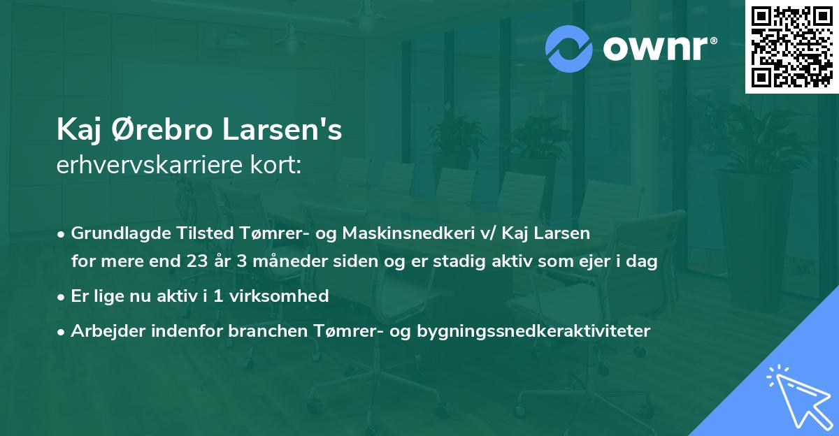 Kaj Ørebro Larsen's erhvervskarriere kort