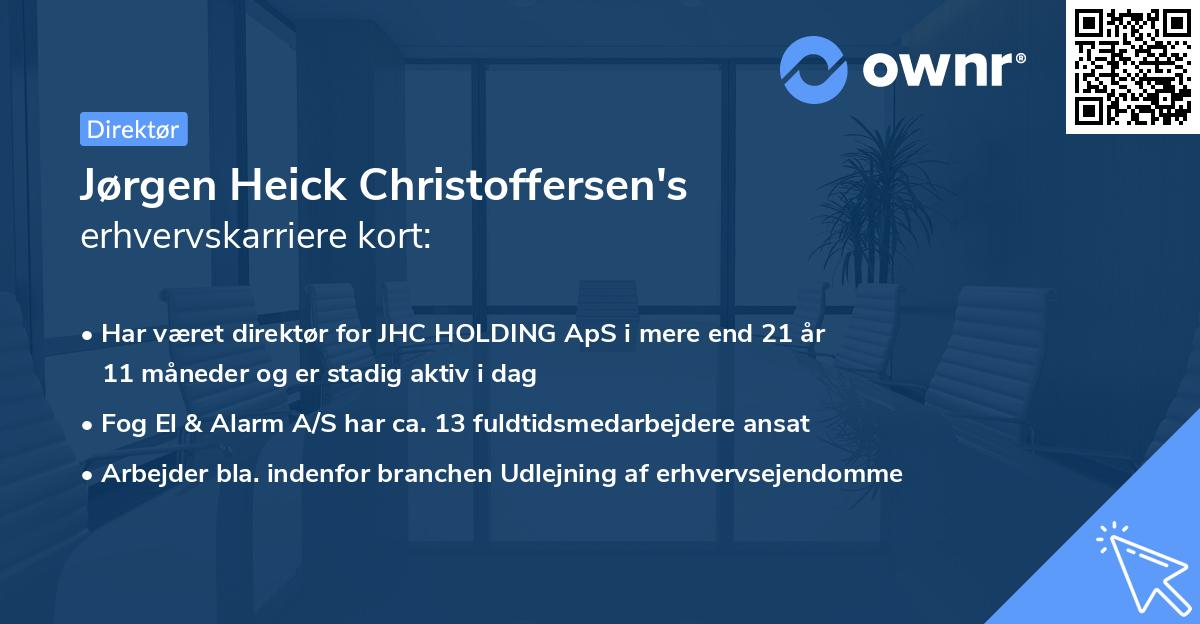 Jørgen Heick Christoffersen's erhvervskarriere kort