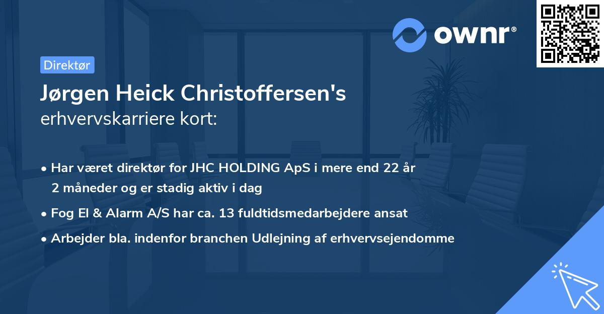 Jørgen Heick Christoffersen's erhvervskarriere kort