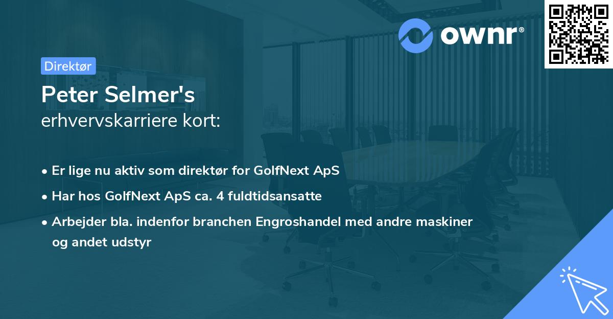 Peter Selmer's erhvervskarriere kort