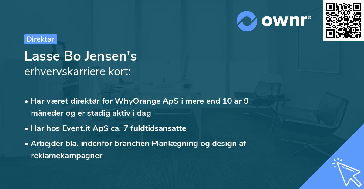 Lasse Bo Jensen's erhvervskarriere kort