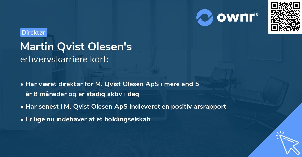 Martin Qvist Olesen's erhvervskarriere kort