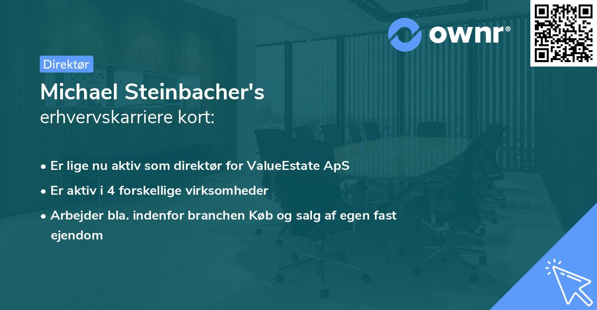 Michael Steinbacher's erhvervskarriere kort