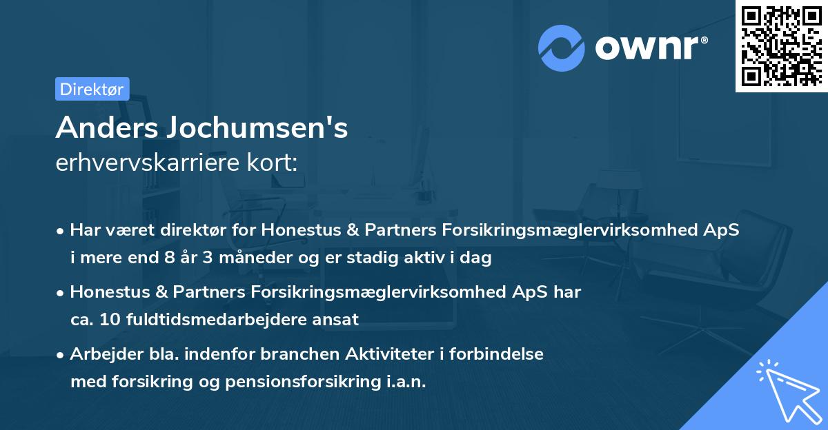 Anders Jochumsen's erhvervskarriere kort