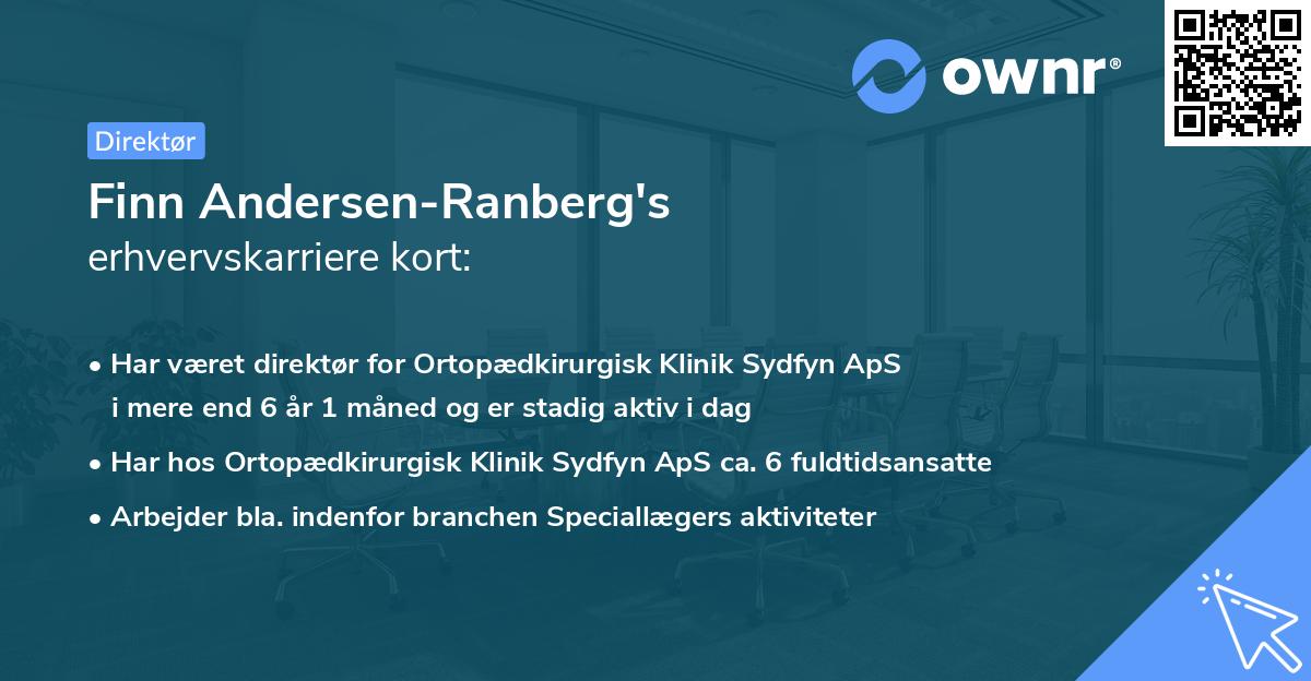 Finn Andersen-Ranberg's erhvervskarriere kort