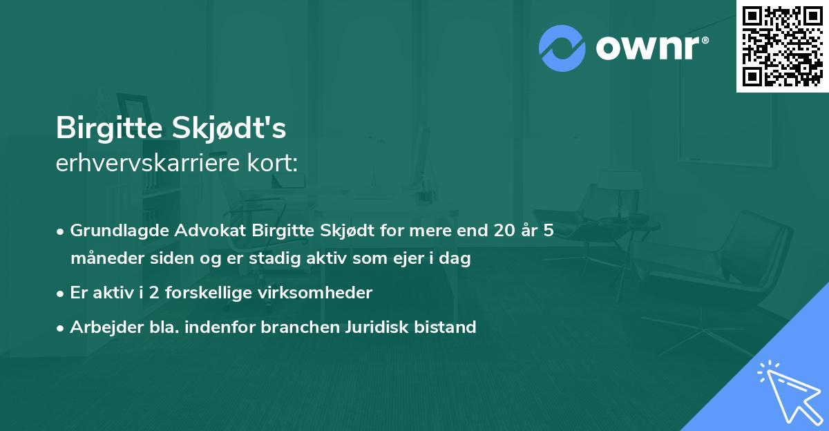 Birgitte Skjødt's erhvervskarriere kort