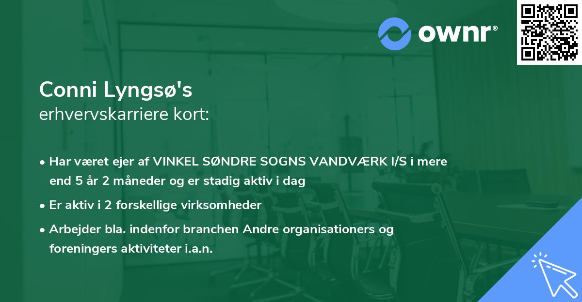 Conni Lyngsø's erhvervskarriere kort