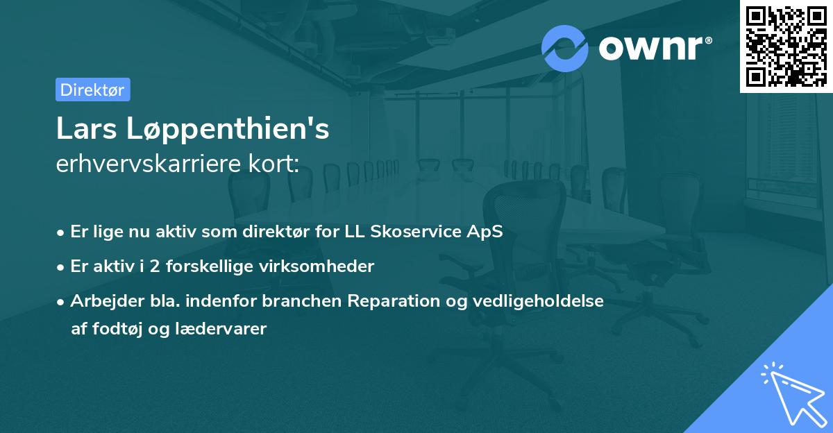 Lars Løppenthien's erhvervskarriere kort