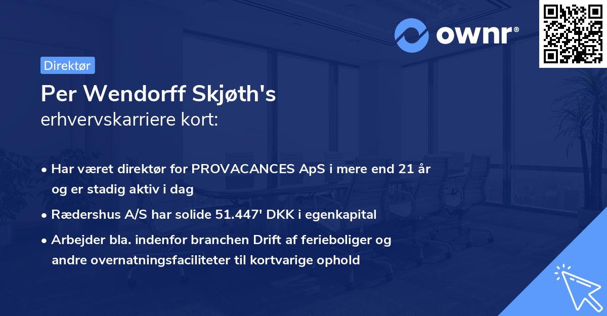 Per Wendorff Skjøth's erhvervskarriere kort