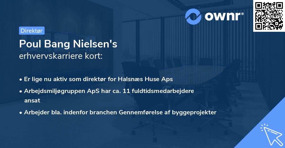 Poul Bang Nielsen's erhvervskarriere kort