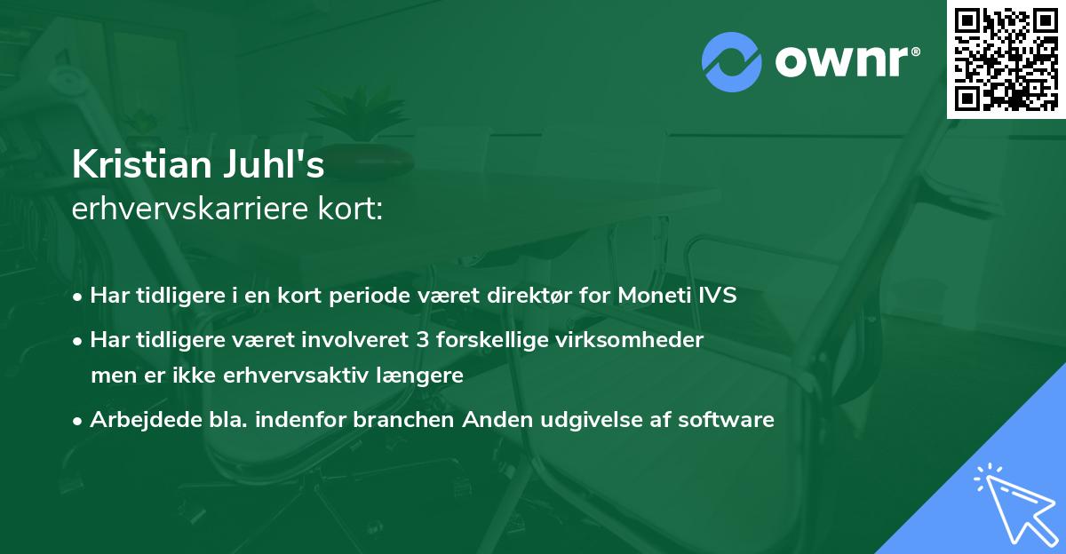 Kristian Juhl's erhvervskarriere kort