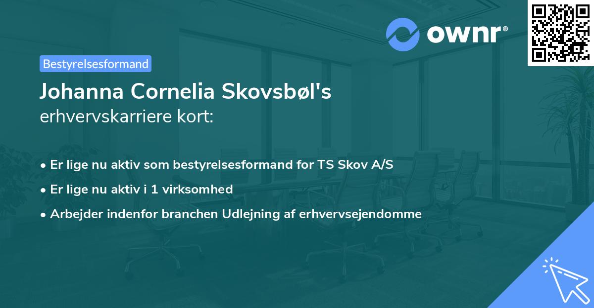 Johanna Cornelia Skovsbøl's erhvervskarriere kort