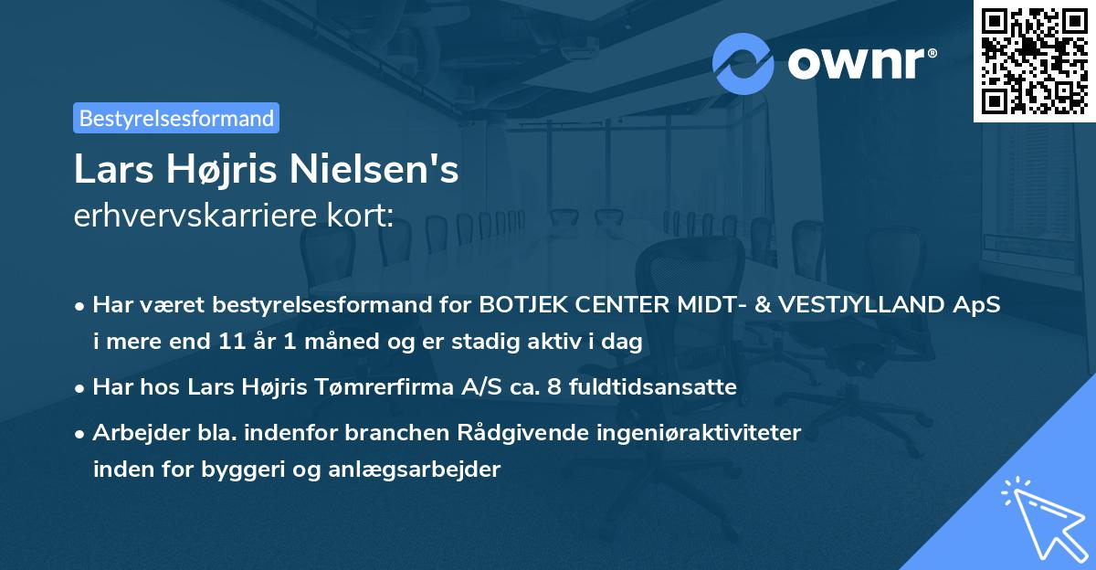 Lars Højris Nielsen's erhvervskarriere kort