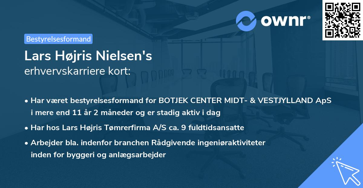 Lars Højris Nielsen's erhvervskarriere kort