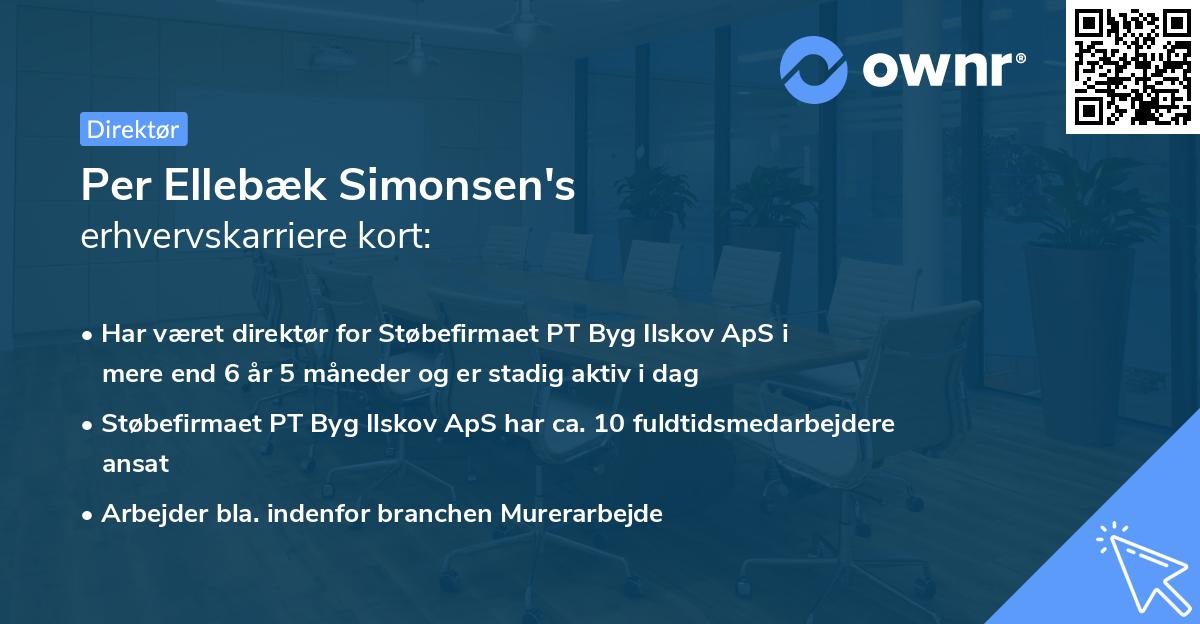 Per Ellebæk Simonsen's erhvervskarriere kort