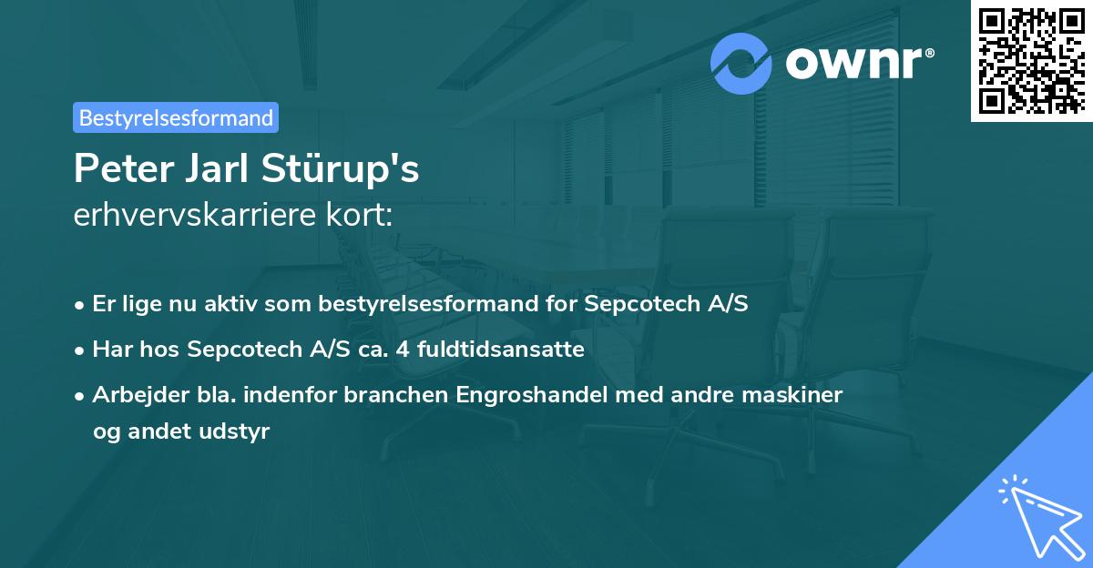 Peter Jarl Stürup's erhvervskarriere kort