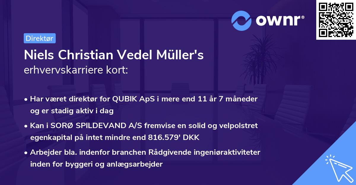 Niels Christian Vedel Müller's erhvervskarriere kort