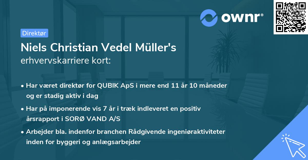 Niels Christian Vedel Müller's erhvervskarriere kort
