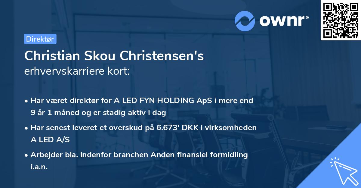 Christian Skou Christensen's erhvervskarriere kort