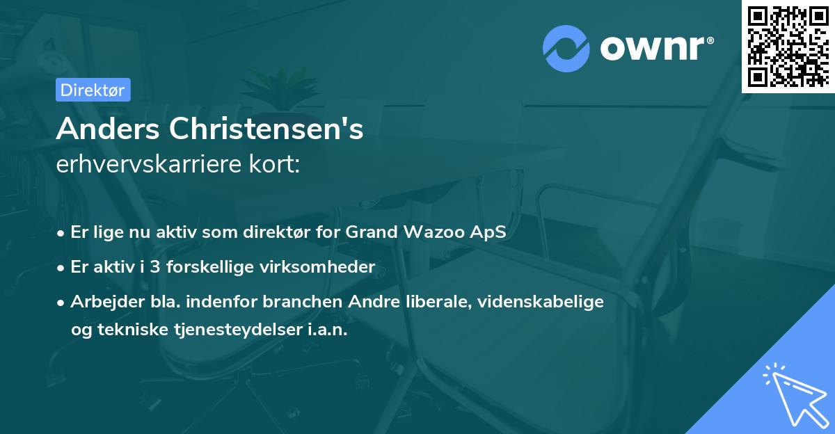 Anders Christensen's erhvervskarriere kort