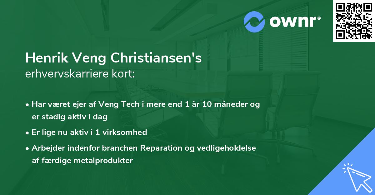 Henrik Veng Christiansen's erhvervskarriere kort