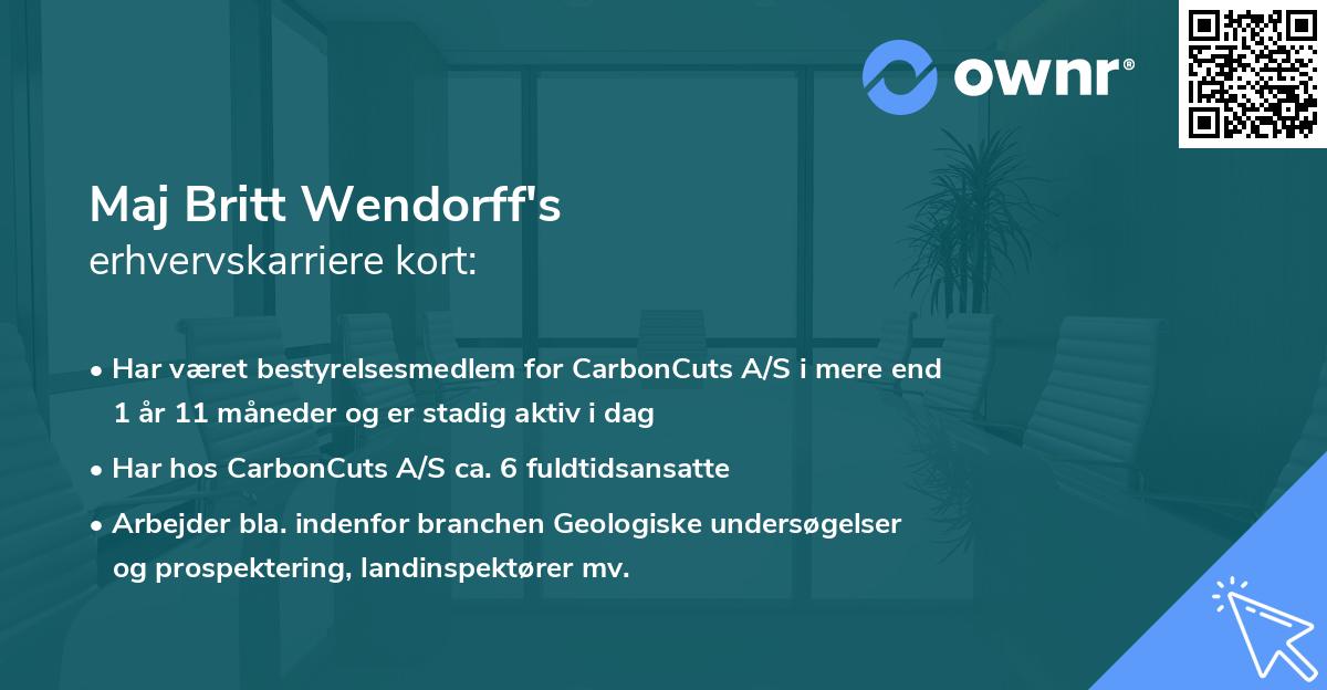 Maj Britt Wendorff's erhvervskarriere kort