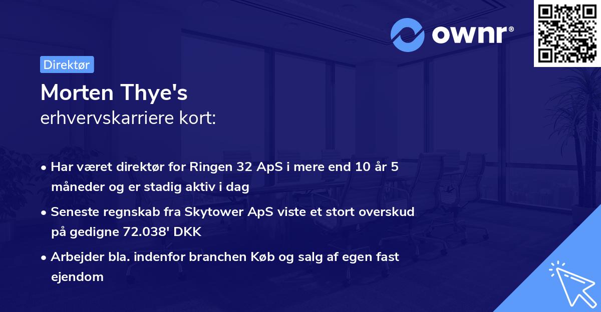 Morten Thye's erhvervskarriere kort