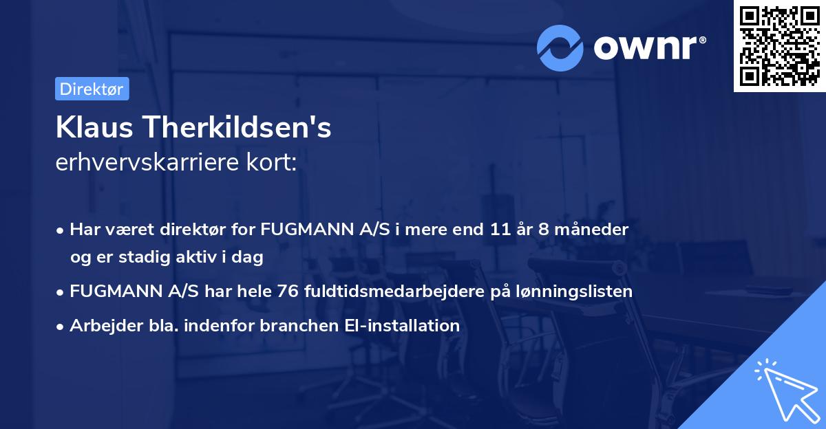 Klaus Therkildsen's erhvervskarriere kort