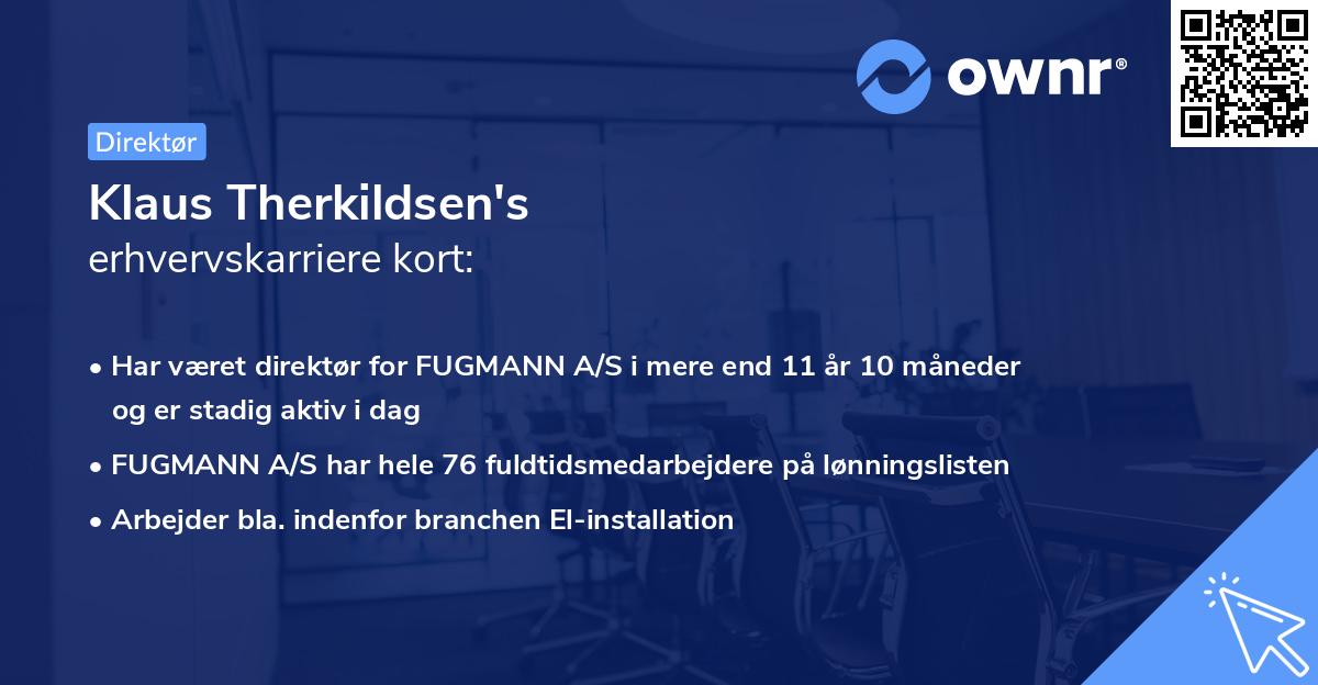Klaus Therkildsen's erhvervskarriere kort