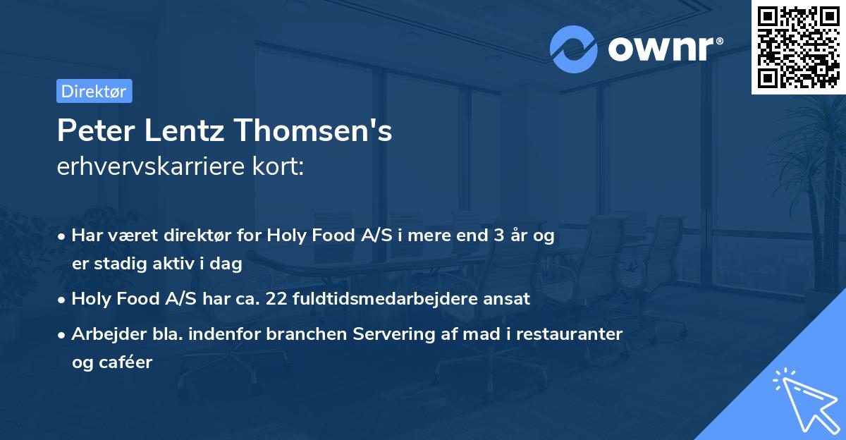 Peter Lentz Thomsen's erhvervskarriere kort