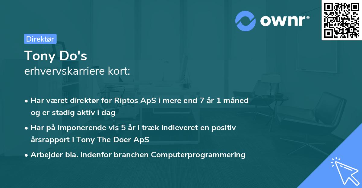 Tony Do's erhvervskarriere kort