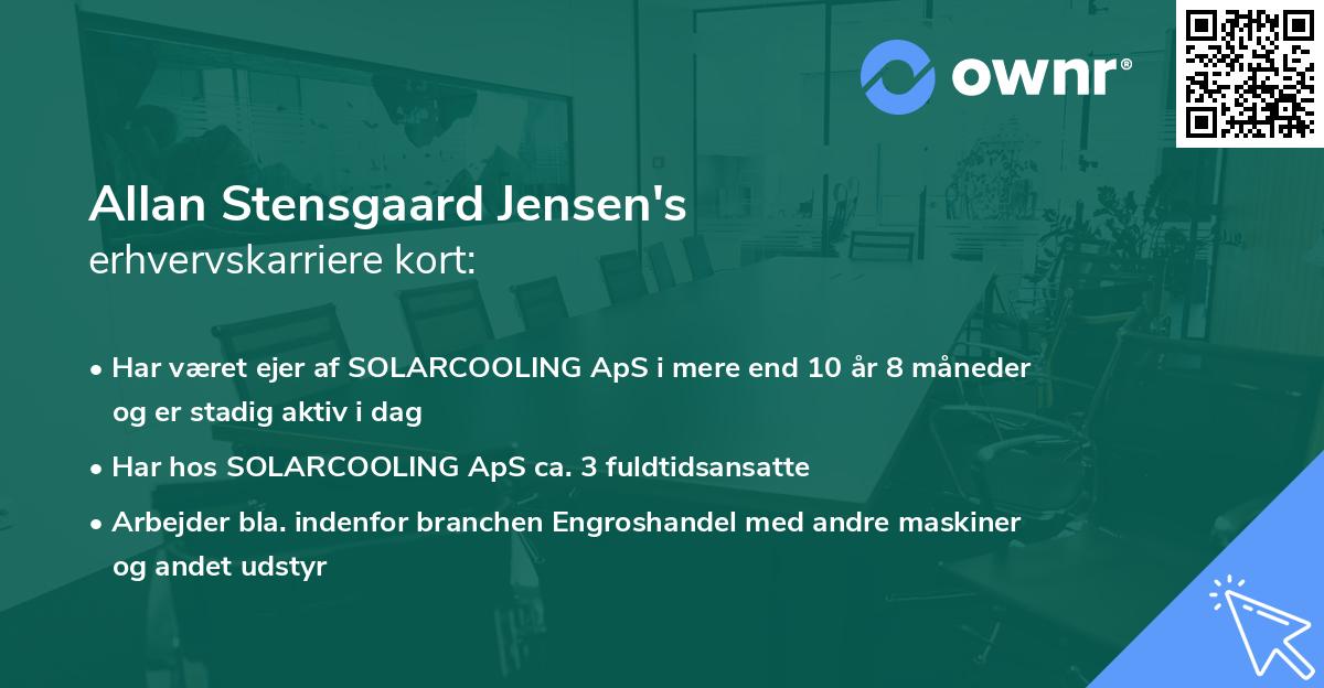 Allan Stensgaard Jensen's erhvervskarriere kort