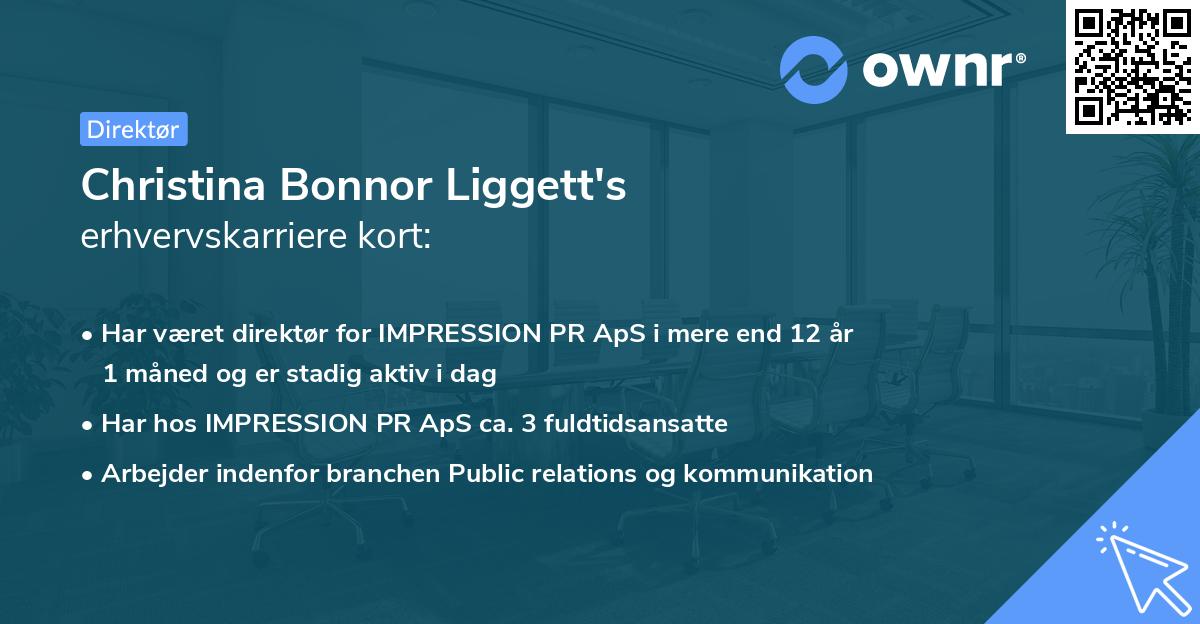 Christina Bonnor Liggett's erhvervskarriere kort