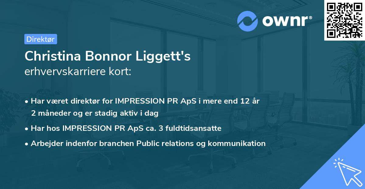 Christina Bonnor Liggett's erhvervskarriere kort