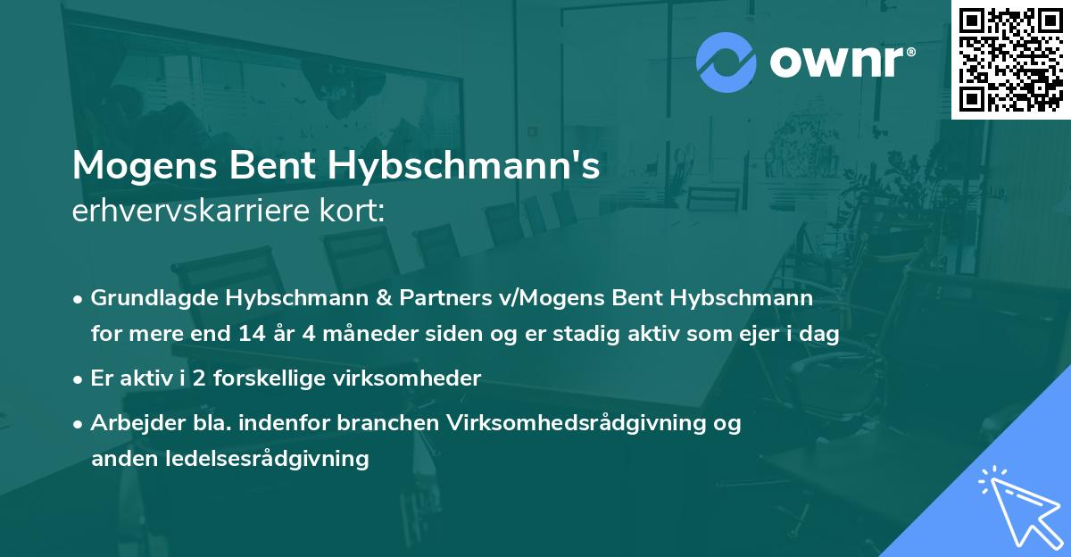 Mogens Bent Hybschmann's erhvervskarriere kort