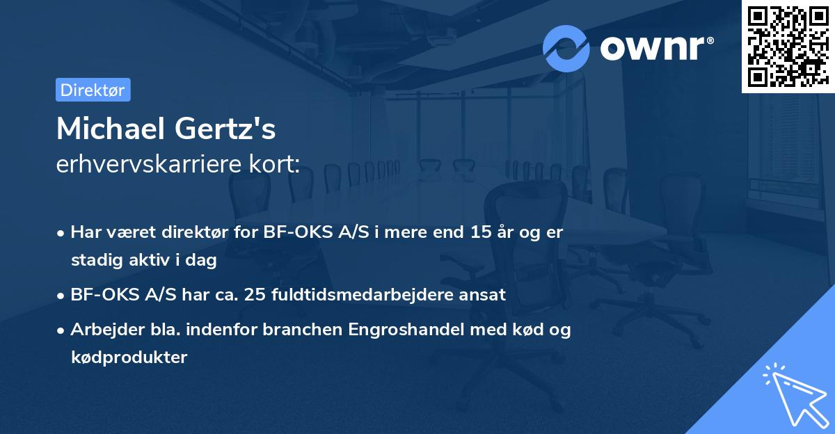Michael Gertz's erhvervskarriere kort