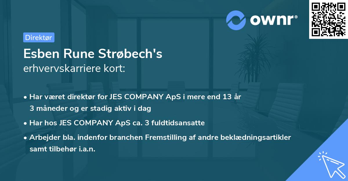 Esben Rune Strøbech's erhvervskarriere kort