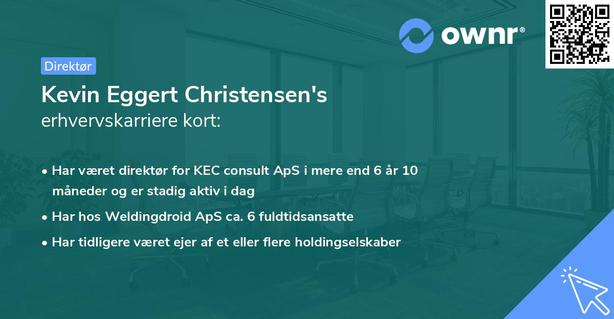 Kevin Eggert Christensen's erhvervskarriere kort