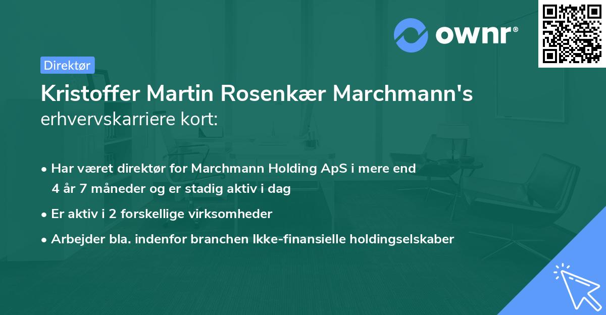 Kristoffer Martin Rosenkær Marchmann's erhvervskarriere kort