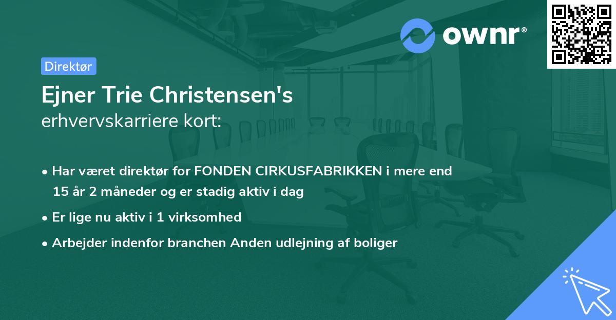 Ejner Trie Christensen's erhvervskarriere kort