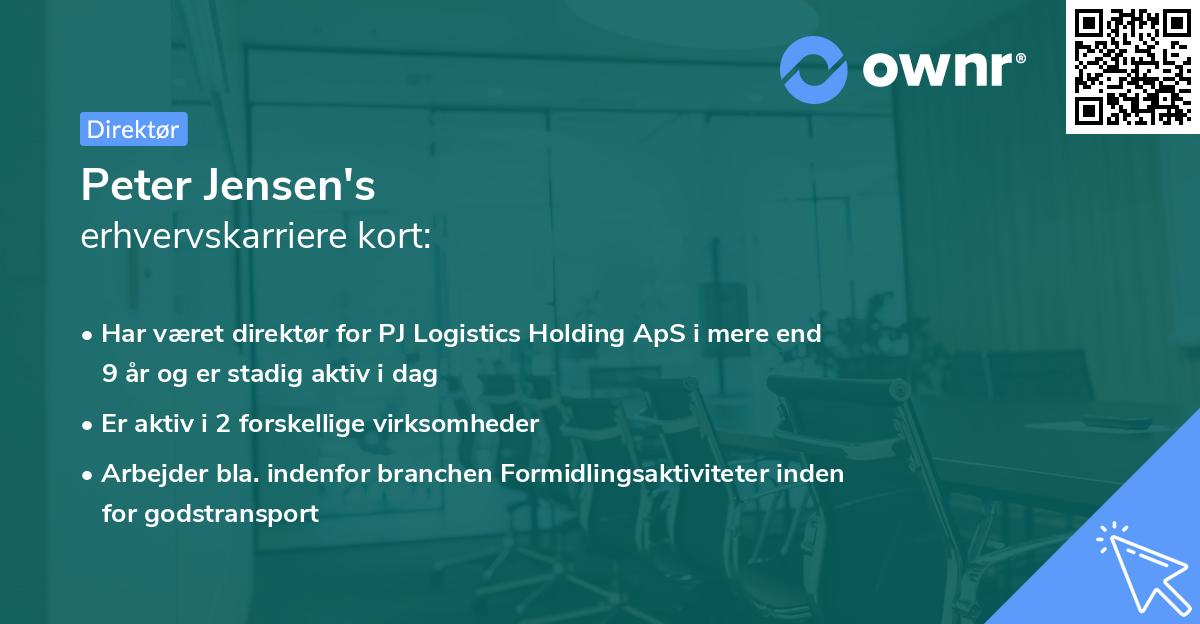 Peter Jensen's erhvervskarriere kort
