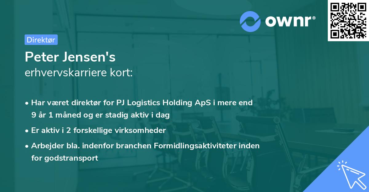 Peter Jensen's erhvervskarriere kort